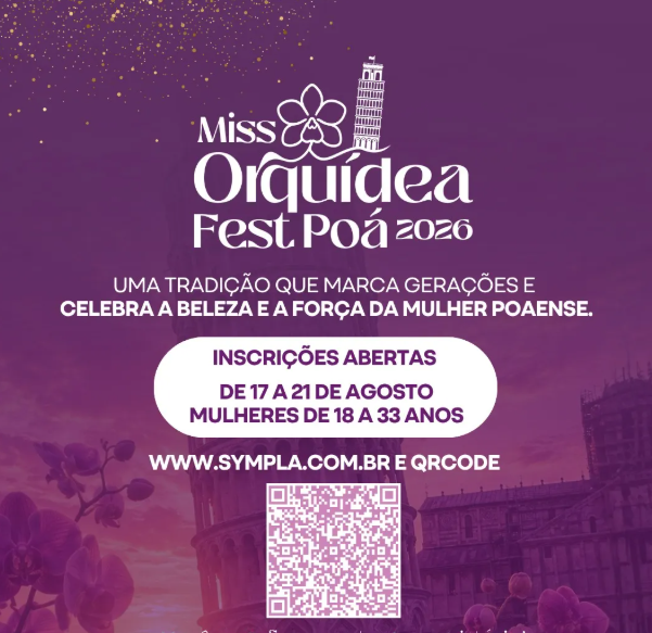 Miss Orquídea 2026 abre inscrições em Poá e resgata tradição que faz parte da história da cidade